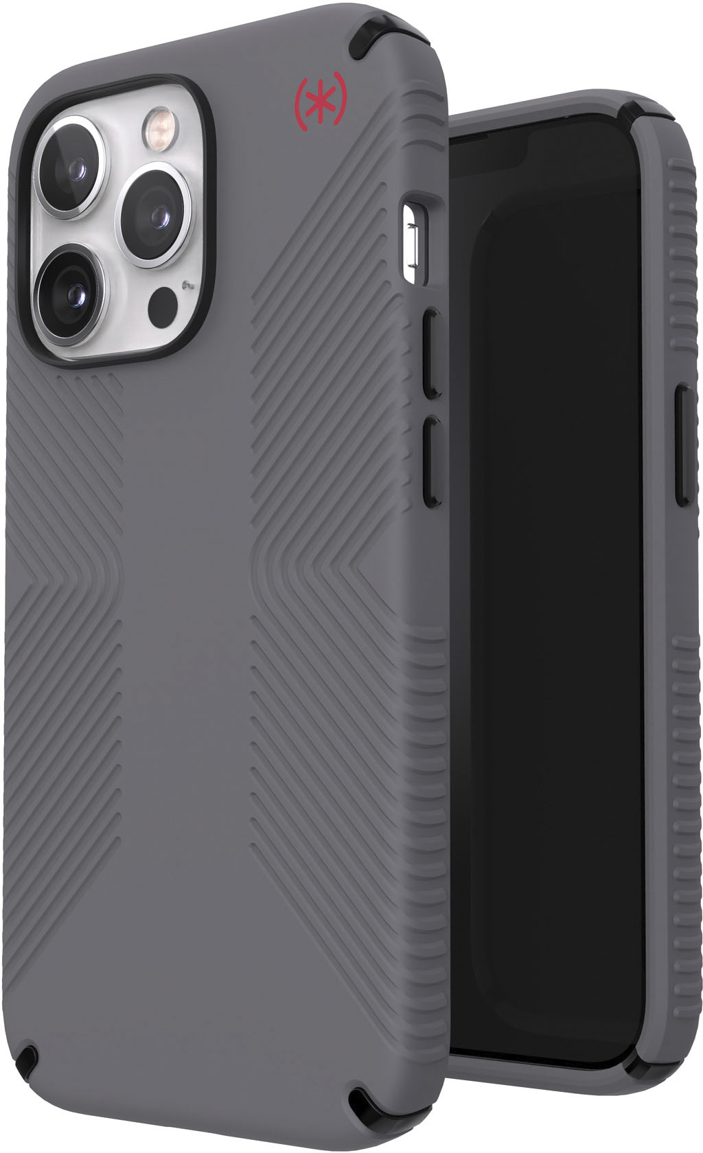 Angle View: Speck - Presidio2 Grip MagSafe Case for iPhone 13 Pro - Grey