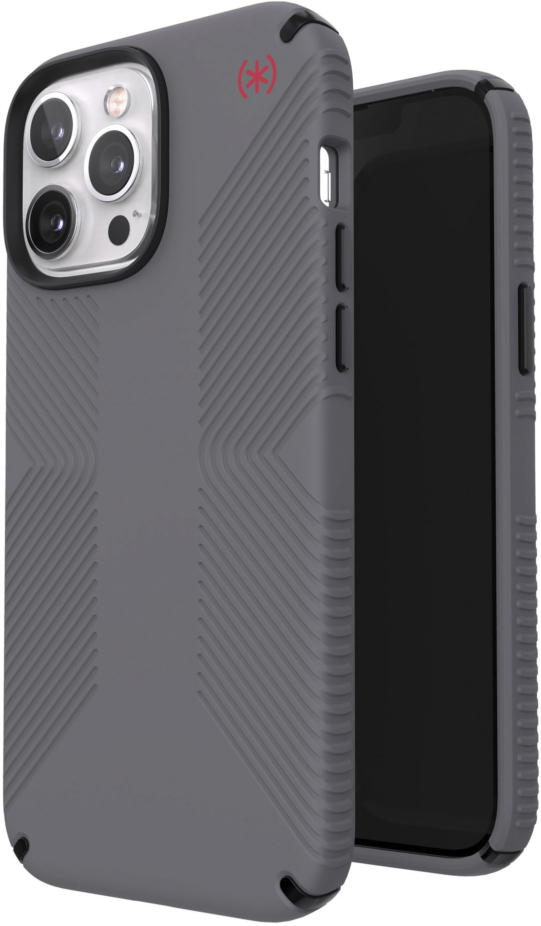 Angle View: Speck - Presidio Perfect-Clear with MagSafe Hard Shell Case for iPhone 13 Pro Max & iPhone 12 Pro Max - Clear