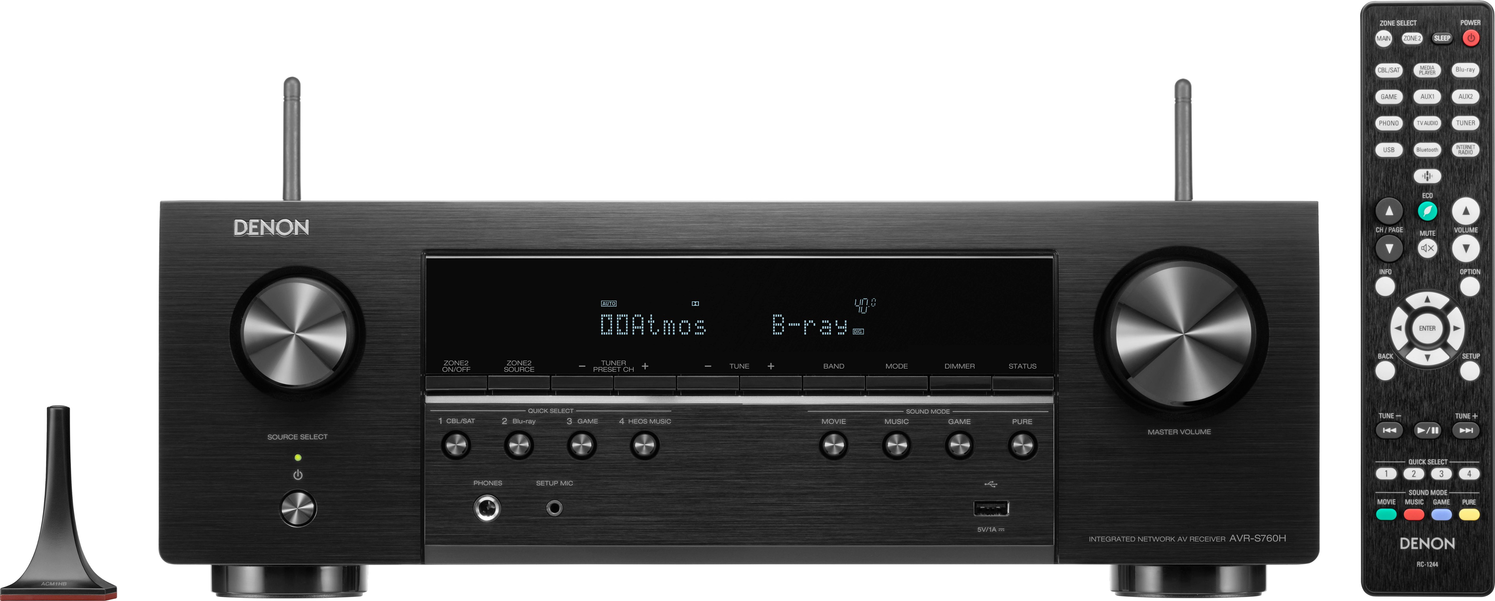 Denon AVR-S760H (75W X Atmos Best 8K Black Ultra Compatible Alexa Buy HD AV - 7) and Receiver 7.2-Ch. with Dolby AVR-S760H Home with HEOS Theater HDR