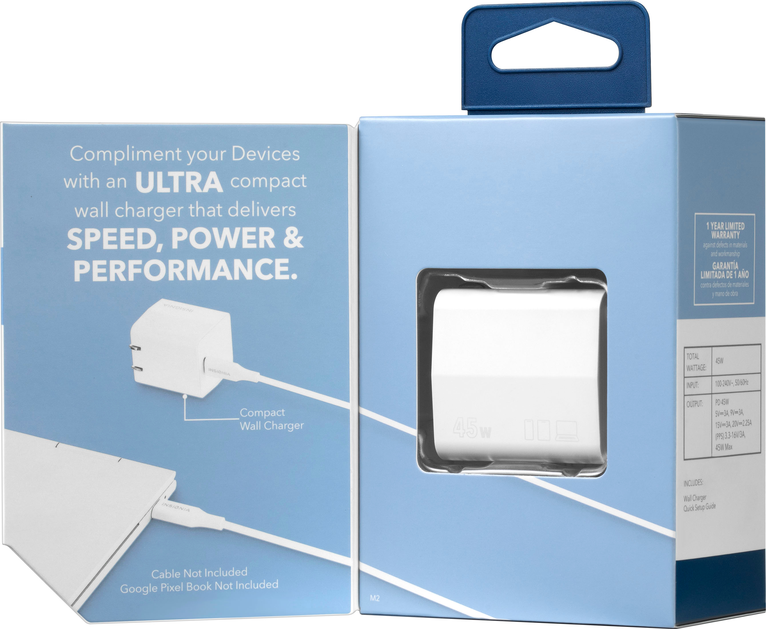 Insignia™ 45W USB-C Compact Super Fast Charging Wall Charger Kit for USB-C  Smartphones & Tablets - Best Buy