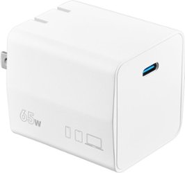 Insignia™ - 65W USB-C Compact Wall Charger for MacBook Pro, MacBook Air, and most USB-C Laptops - White - Front_Zoom