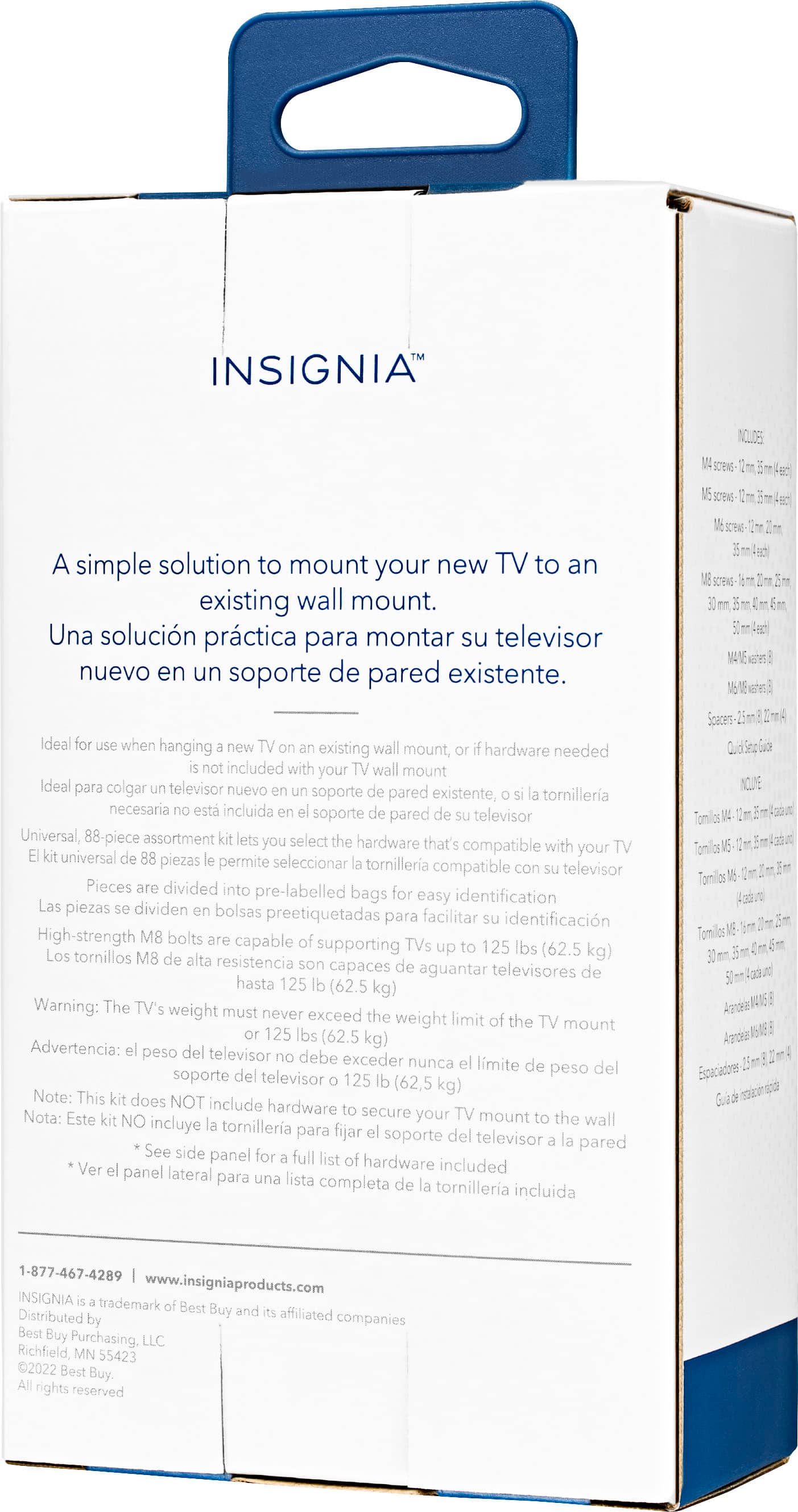 Alt View 15. Insignia™ - TV Wall Mount Hardware Kit - Silver.
