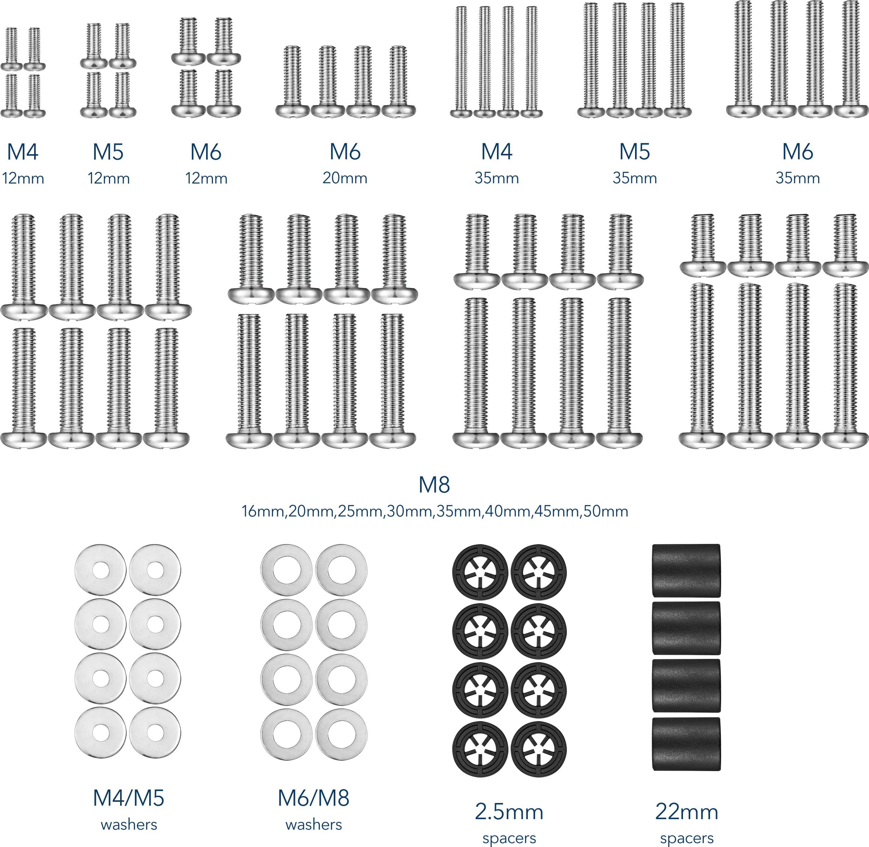 Alt View 17. Insignia™ - TV Wall Mount Hardware Kit - Silver.