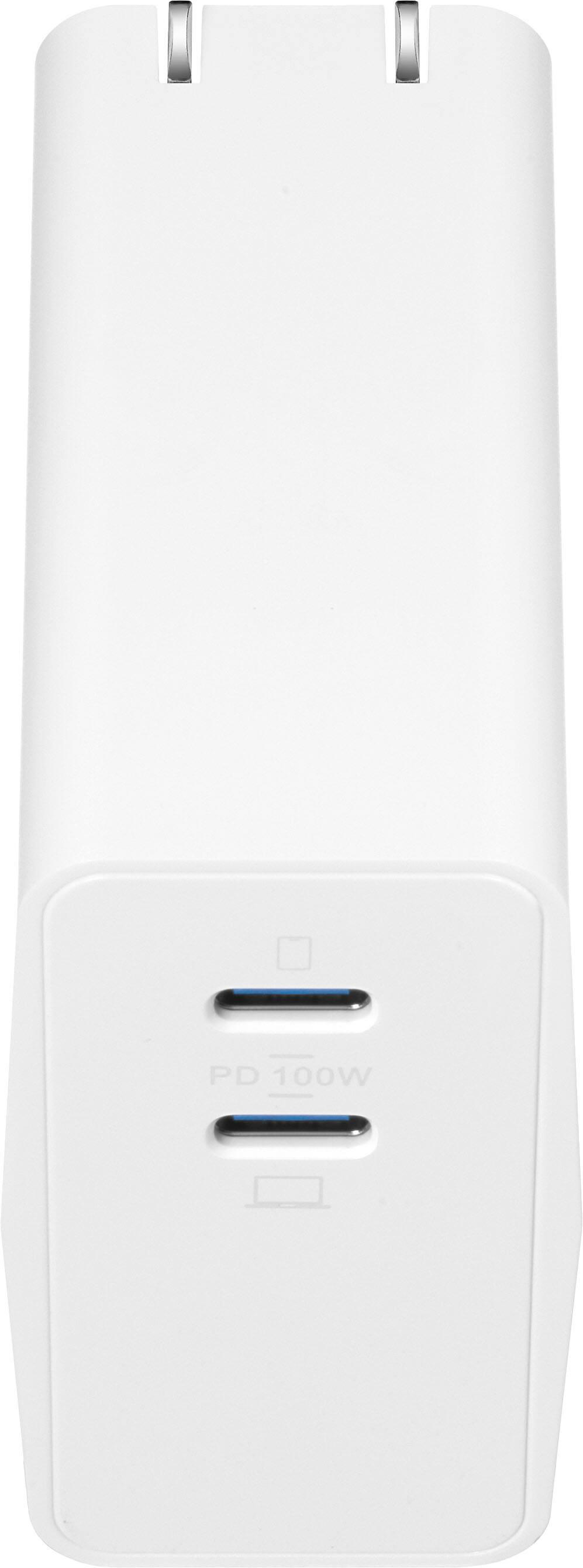 Alt View 19. Insignia™ - 100W Dual Port USB-C Foldable Compact Wall Charger Kit for MacBook Pro, Smartphone, Tablet, and More - White.