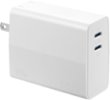 Insignia™ - 100W Dual Port USB-C Foldable Compact Wall Charger Kit for MacBook Pro, Smartphone, Tablet, and More - White