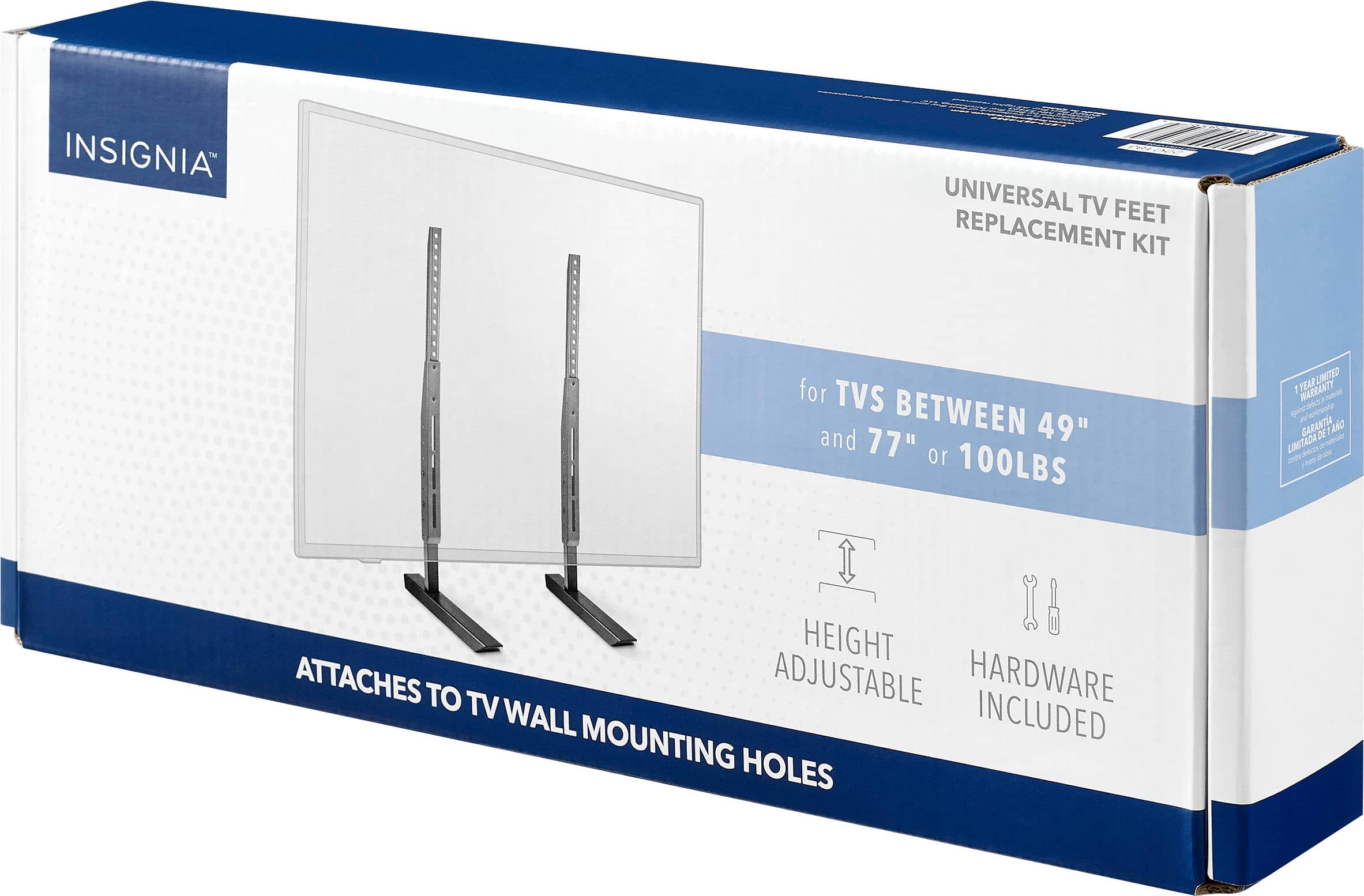 Alt View 14. Insignia™ - Universal TV Feet Replacement Kit for TVs 49"-77" or 100 lbs - Black.