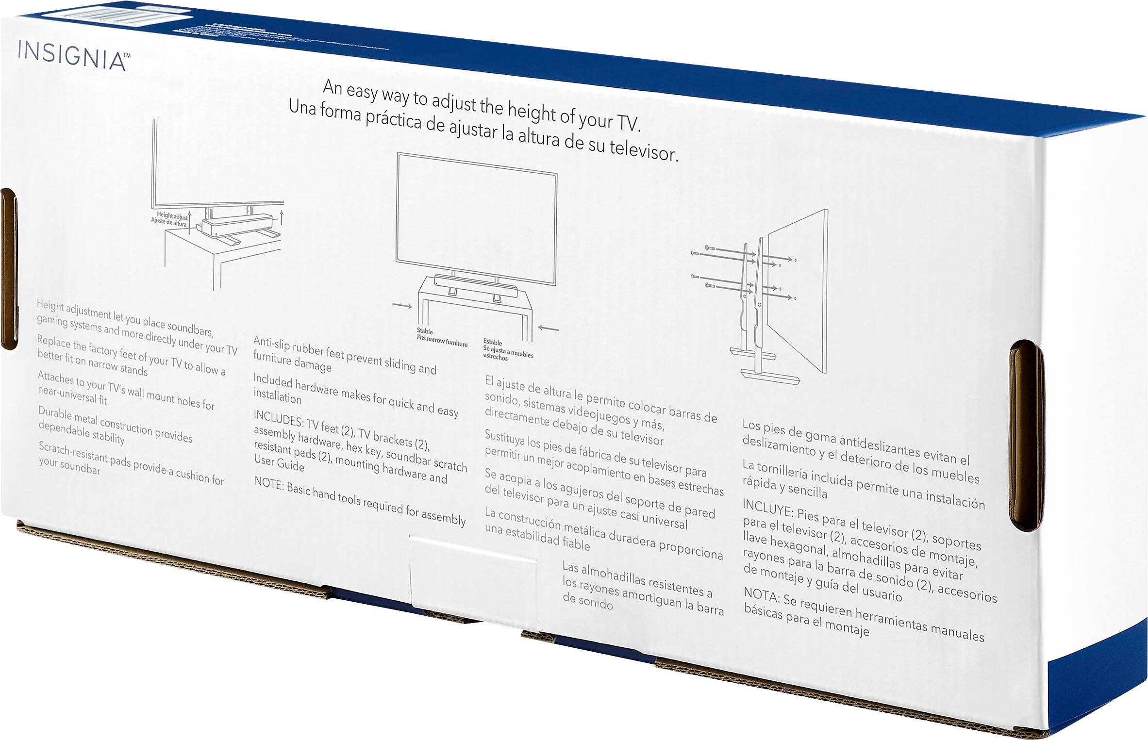 Alt View 15. Insignia™ - Universal TV Feet Replacement Kit for TVs 49"-77" or 100 lbs - Black.