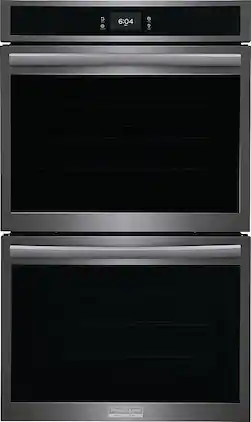 Frigidaire - Gallery 30" Double Electric Wall Oven with Total Convection - Black Stainless Steel