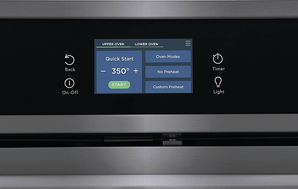 Alt View 2. Frigidaire - Gallery 30" Double Electric Wall Oven with Total Convection - Black Stainless Steel.