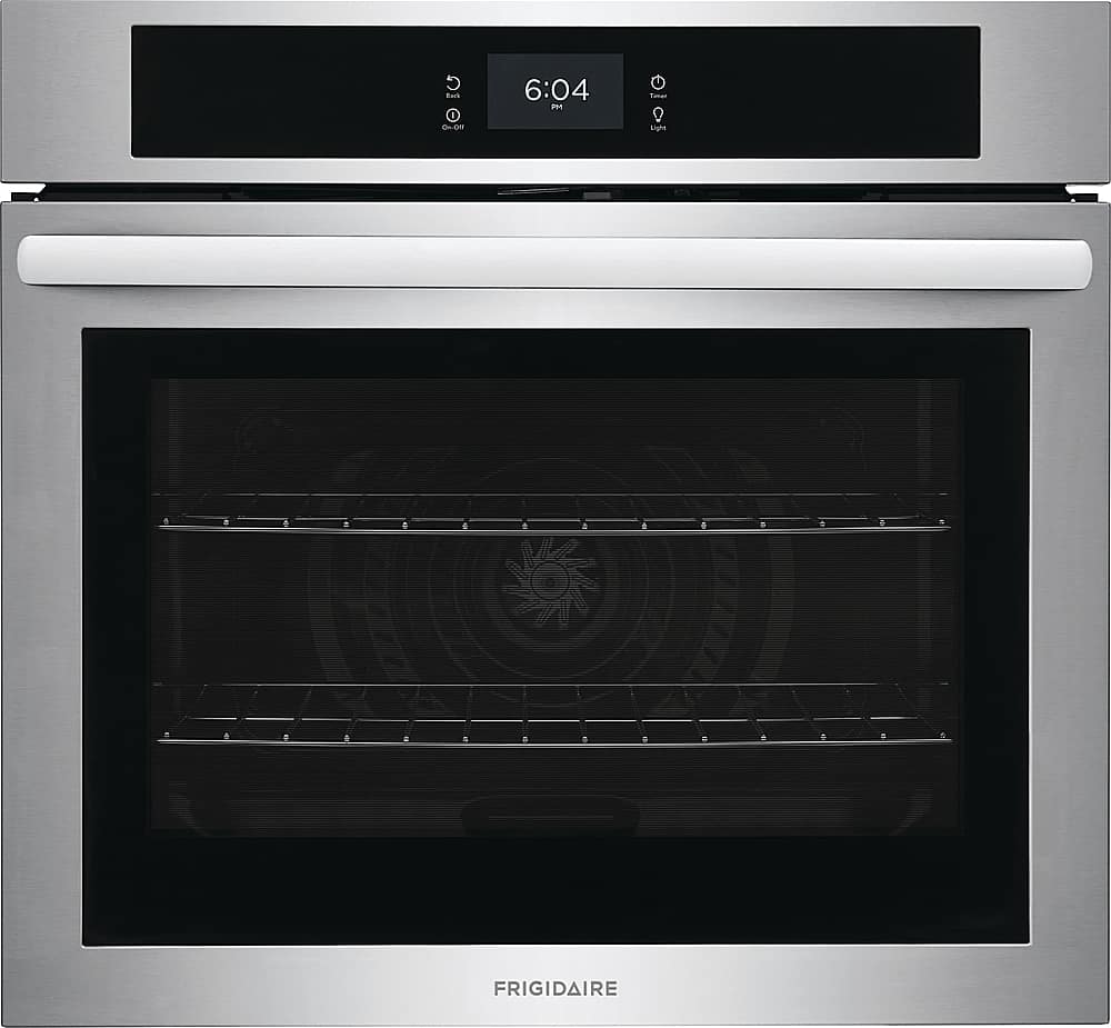 Frigidaire - 30" Built-in Single Electric Wall Oven with Fan Convection - Stainless Steel - Front_Zoom