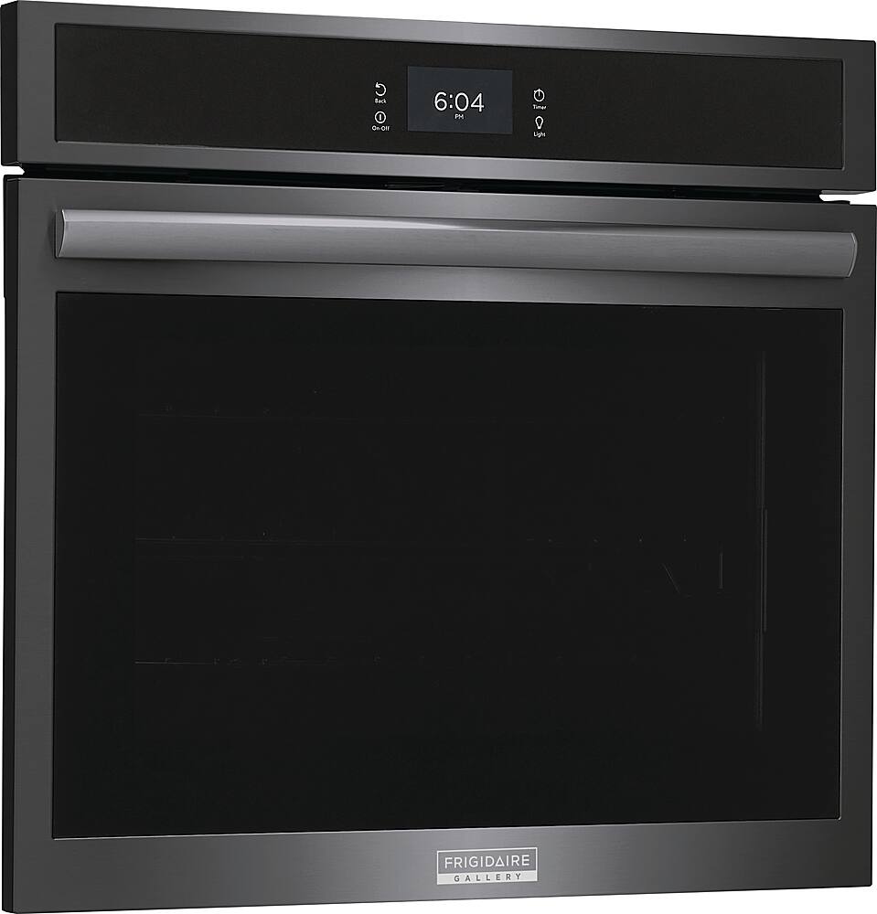Angle. Frigidaire - Gallery 30" Built-in Single Electric Wall Oven with Total Convection - Black Stainless Steel.