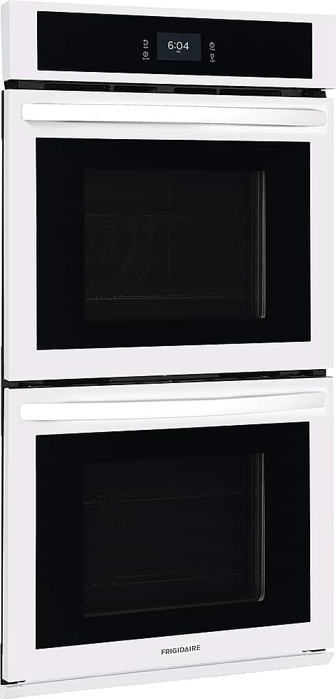 Angle. Frigidaire - 27" Built-in Double Electric Wall Oven with Fan Convection - White.