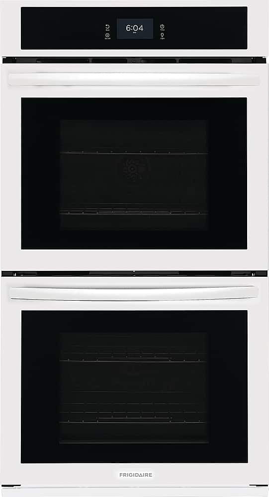 Front. Frigidaire - 27" Built-in Double Electric Wall Oven with Fan Convection - White.