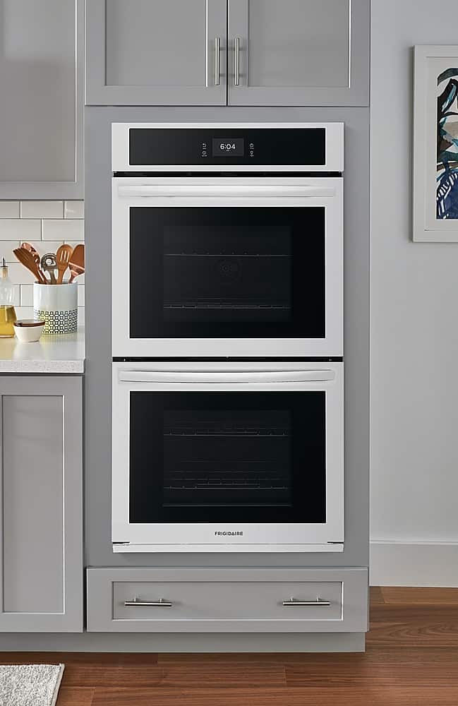 Alt View 17. Frigidaire - 27" Built-in Double Electric Wall Oven with Fan Convection - White.