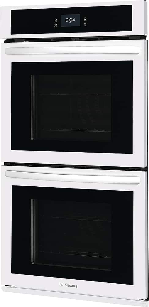 Left View: Frigidaire - 27" Built-in Double Electric Wall Oven with Fan Convection - White