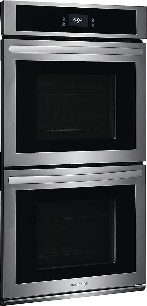 Angle. Frigidaire - 27" Built-in Double Electric Wall Oven with Fan Convection - Stainless Steel.