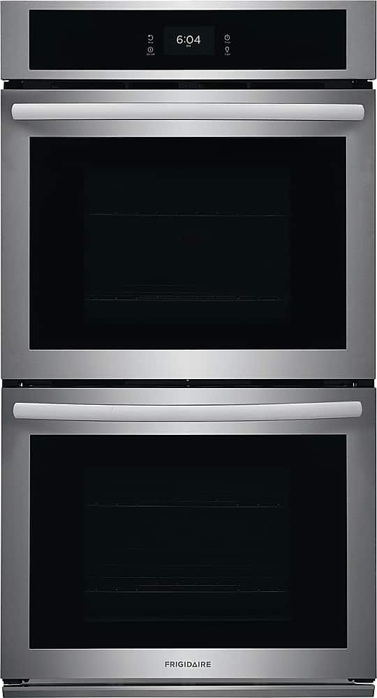 Front. Frigidaire - 27" Built-in Double Electric Wall Oven with Fan Convection - Stainless Steel.