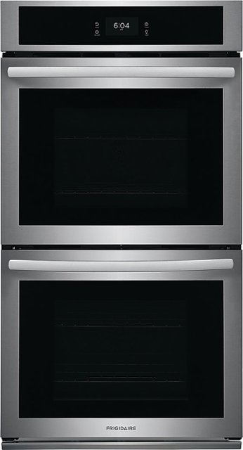 Front. Frigidaire - 27" Built-in Double Electric Wall Oven with Fan Convection - Stainless Steel.