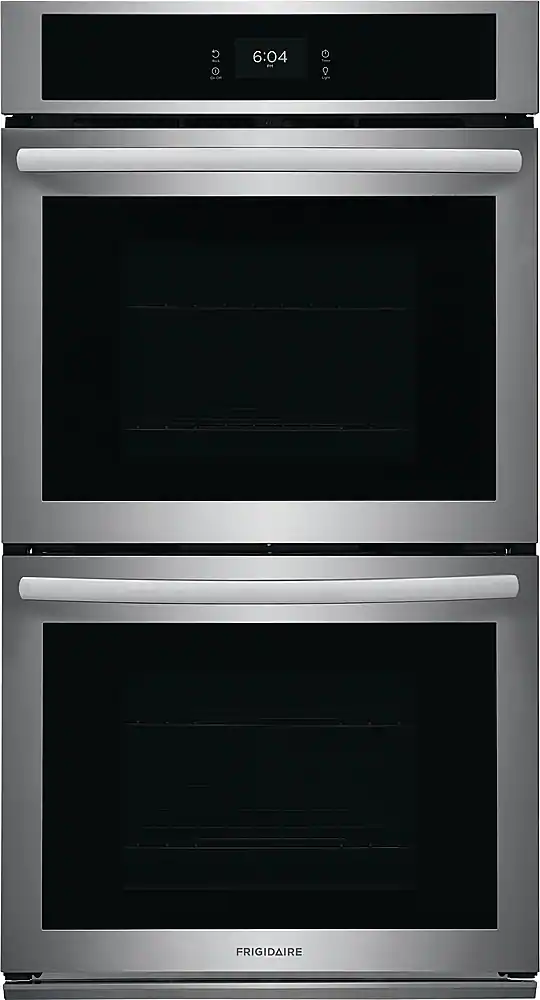 Front. Frigidaire - 27" Built-in Double Electric Wall Oven with Fan Convection - Stainless Steel.