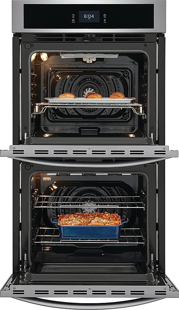 Alt View 2. Frigidaire - 27" Built-in Double Electric Wall Oven with Fan Convection - Stainless Steel.