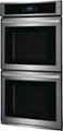 Left. Frigidaire - 27" Built-in Double Electric Wall Oven with Fan Convection - Stainless Steel.