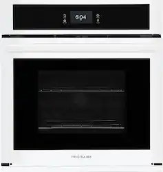 Frigidaire - 27" Built-in Single Electric Wall Oven with Fan Convection - White - Front_Zoom