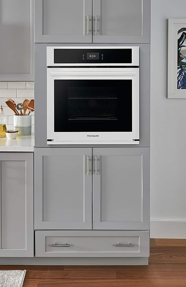 Alt View 18. Frigidaire - 27" Built-in Single Electric Wall Oven with Fan Convection - White.