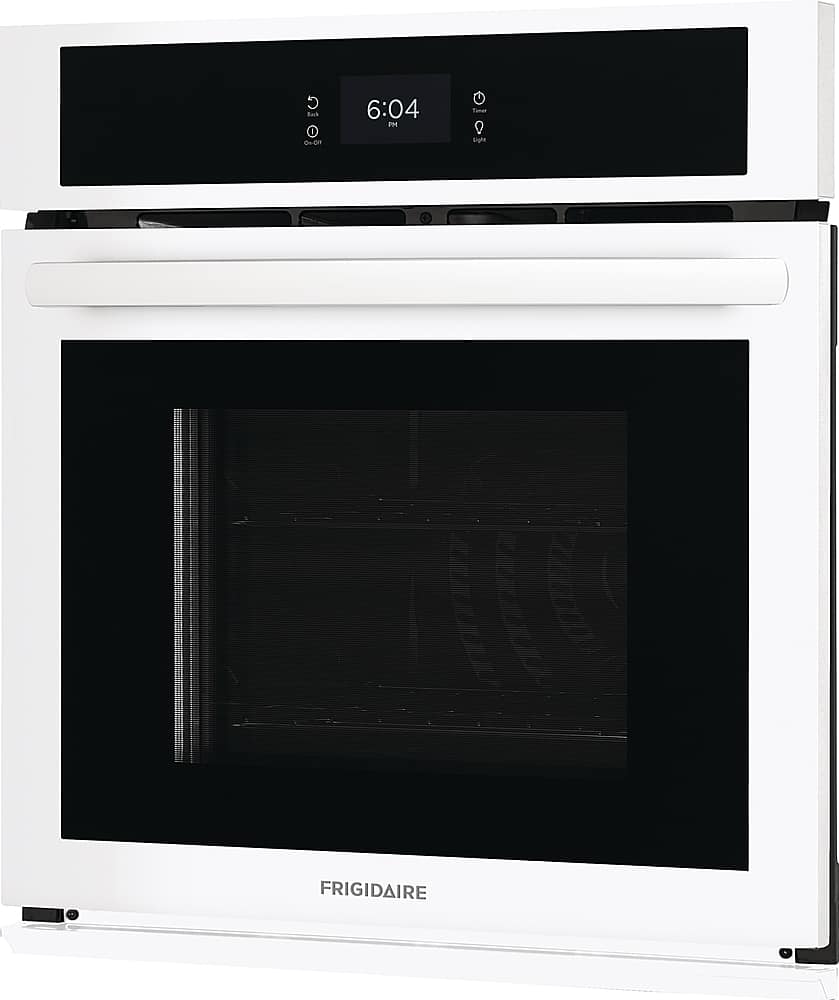 Left. Frigidaire - 27" Built-in Single Electric Wall Oven with Fan Convection - White.