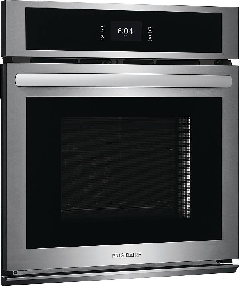 Angle. Frigidaire - 27" Built-in Single Electric Wall Oven with Fan Convection - Stainless Steel.