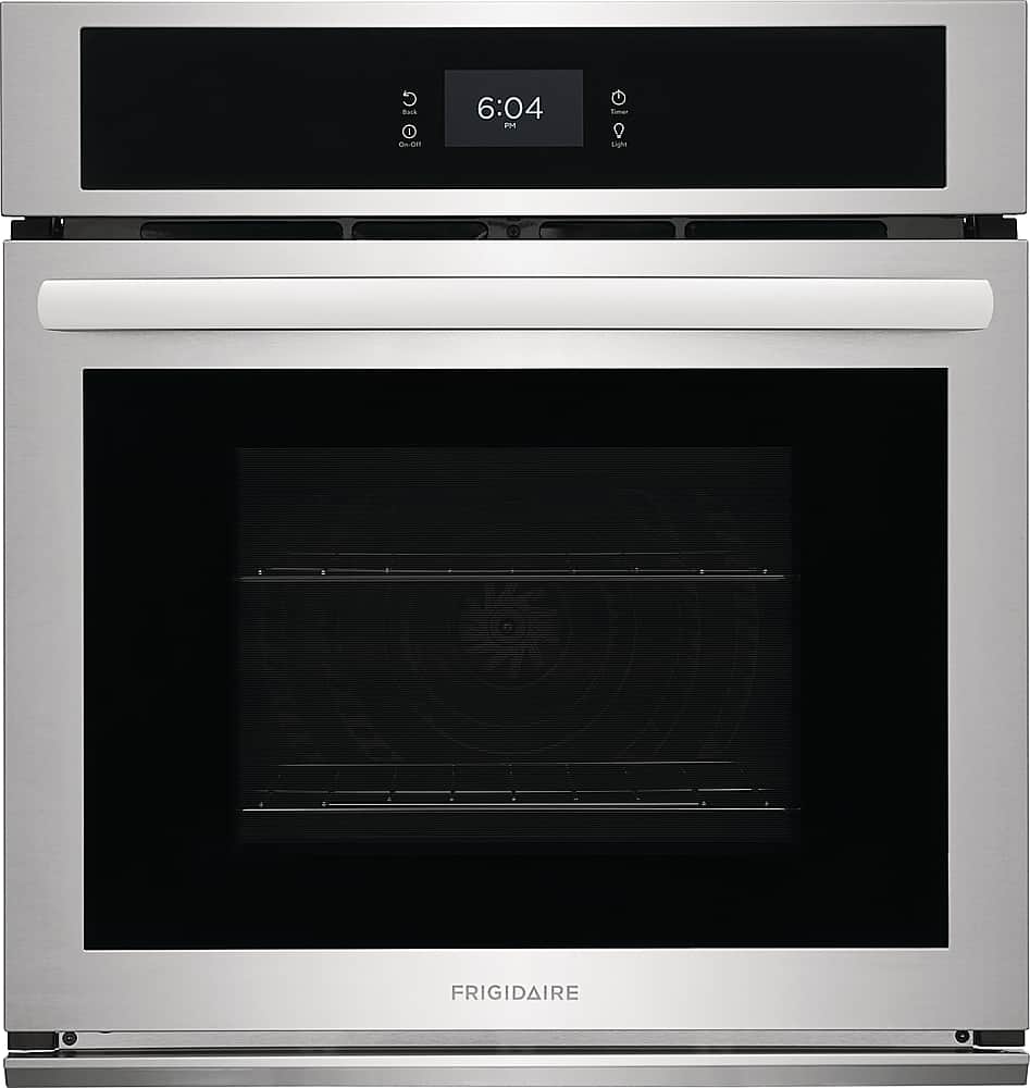Front. Frigidaire - 27" Built-in Single Electric Wall Oven with Fan Convection - Stainless Steel.