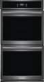 Frigidaire - Gallery 27" Double Electric Wall Oven with Total Convection - Black Stainless Steel