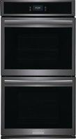 Frigidaire - Gallery 27" Double Electric Wall Oven with Total Convection - Black Stainless Steel - Front_Zoom