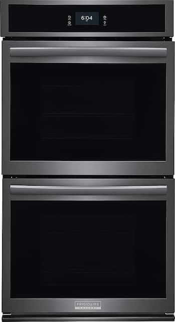 27 inch black stainless steel double wall oven deals