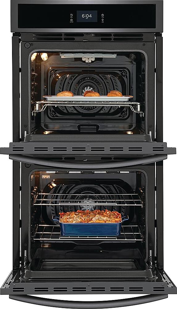 Alt View 12. Frigidaire - Gallery 27" Double Electric Wall Oven with Total Convection - Black Stainless Steel.