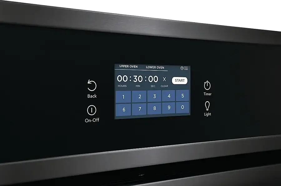 Alt View 2. Frigidaire - Gallery 27" Double Electric Wall Oven with Total Convection - Black Stainless Steel.