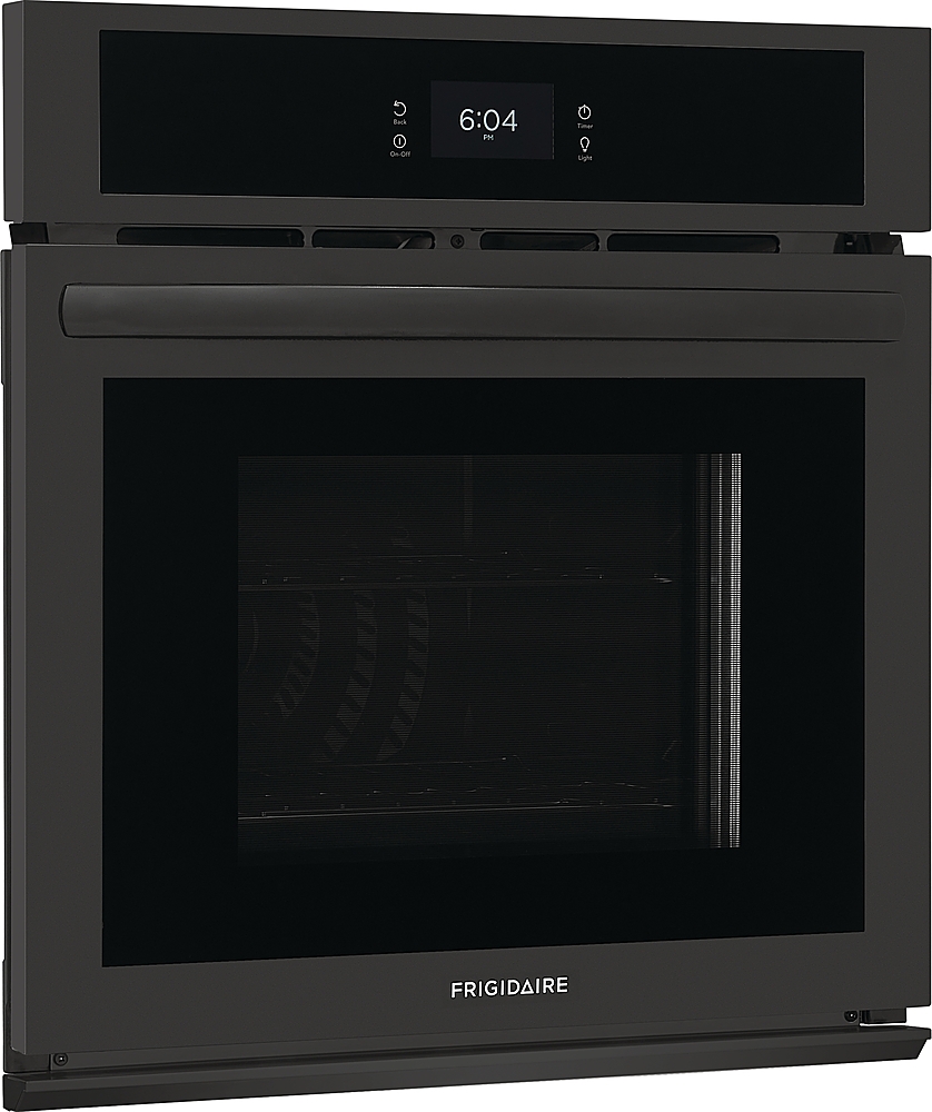 Angle View: Frigidaire - 27" Built-in Single Electric Wall Oven with Fan Convection - Black