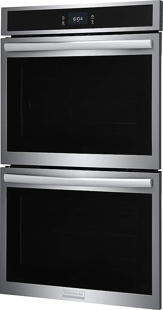 Left. Frigidaire - Gallery 30" Double Electric Wall Oven with Total Convection - Stainless Steel.