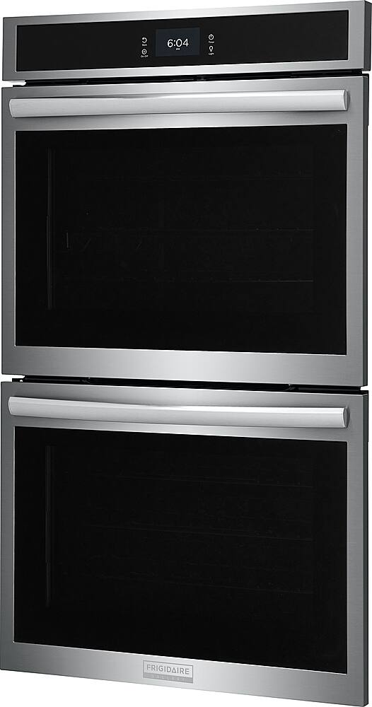 Left. Frigidaire - Gallery 30" Double Electric Wall Oven with Total Convection - Stainless Steel.