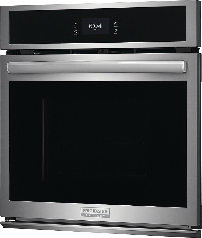 Left View: Frigidaire - Gallery 27" Built-in Single Electric Wall Oven with Fan Convection - Stainless Steel