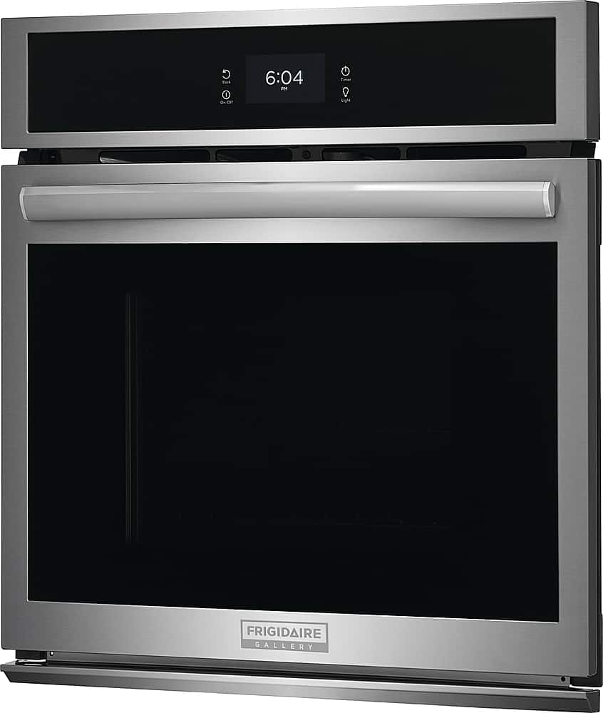 Left. Frigidaire - Gallery 27" Built-in Single Electric Wall Oven with Fan Convection - Stainless Steel.