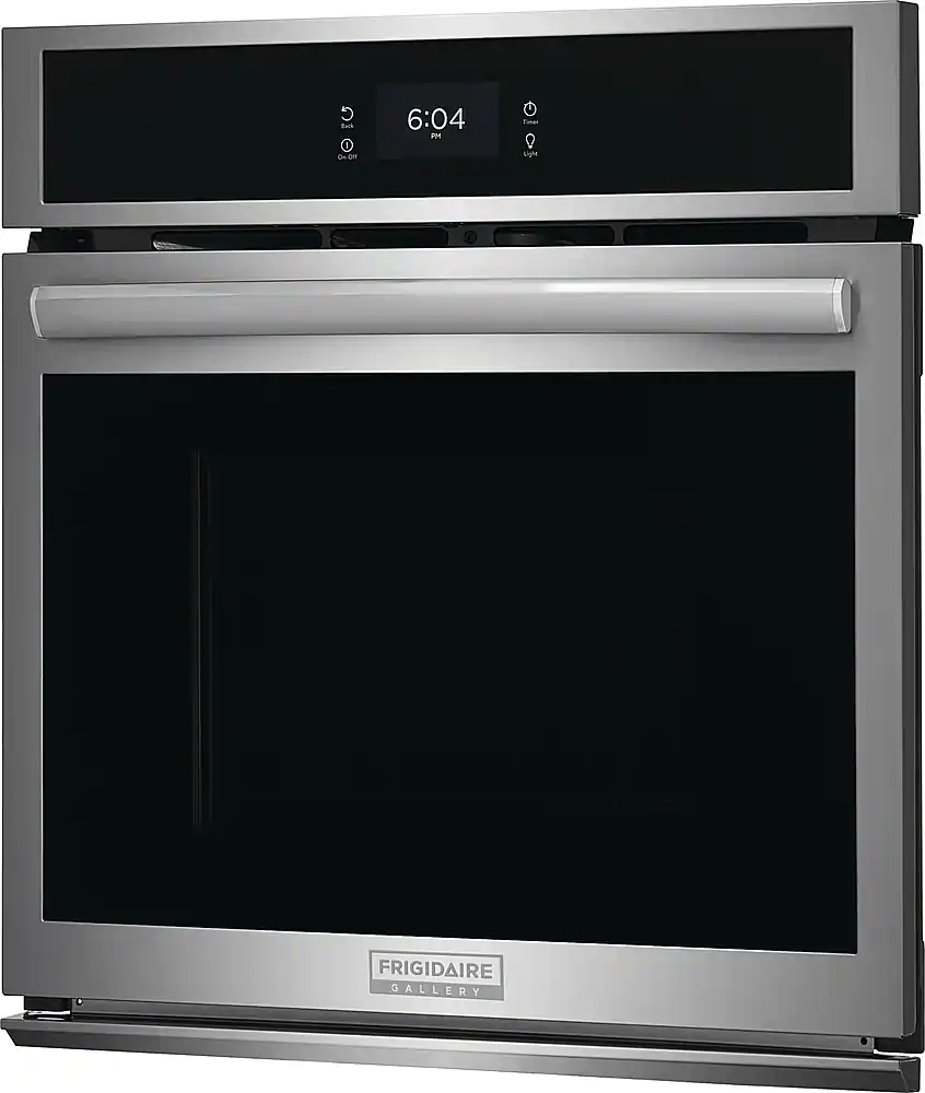 Left. Frigidaire - Gallery 27" Built-in Single Electric Wall Oven with Fan Convection - Stainless Steel.