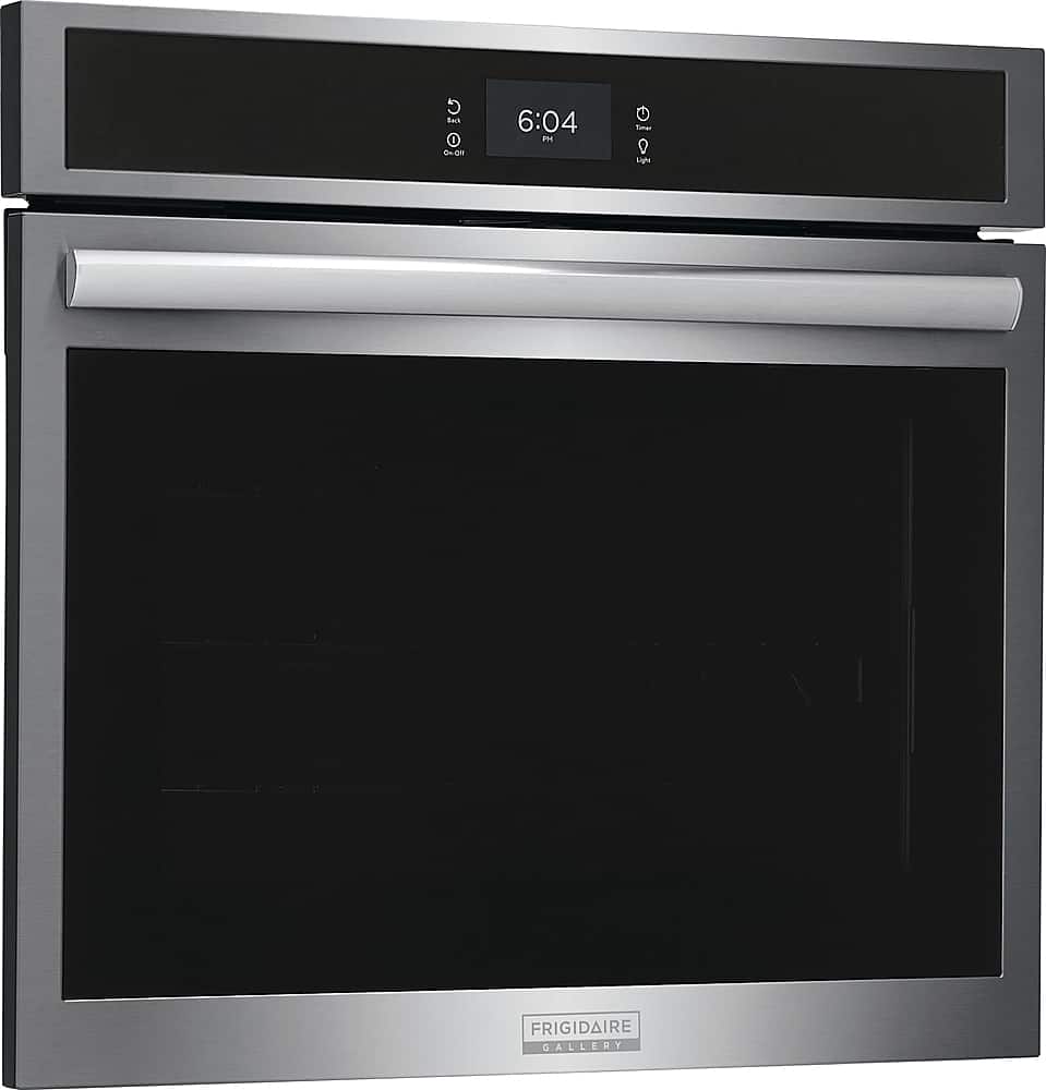 Angle. Frigidaire - Gallery 30" Built-in Single Electric Wall Oven with Total Convection - Stainless Steel.