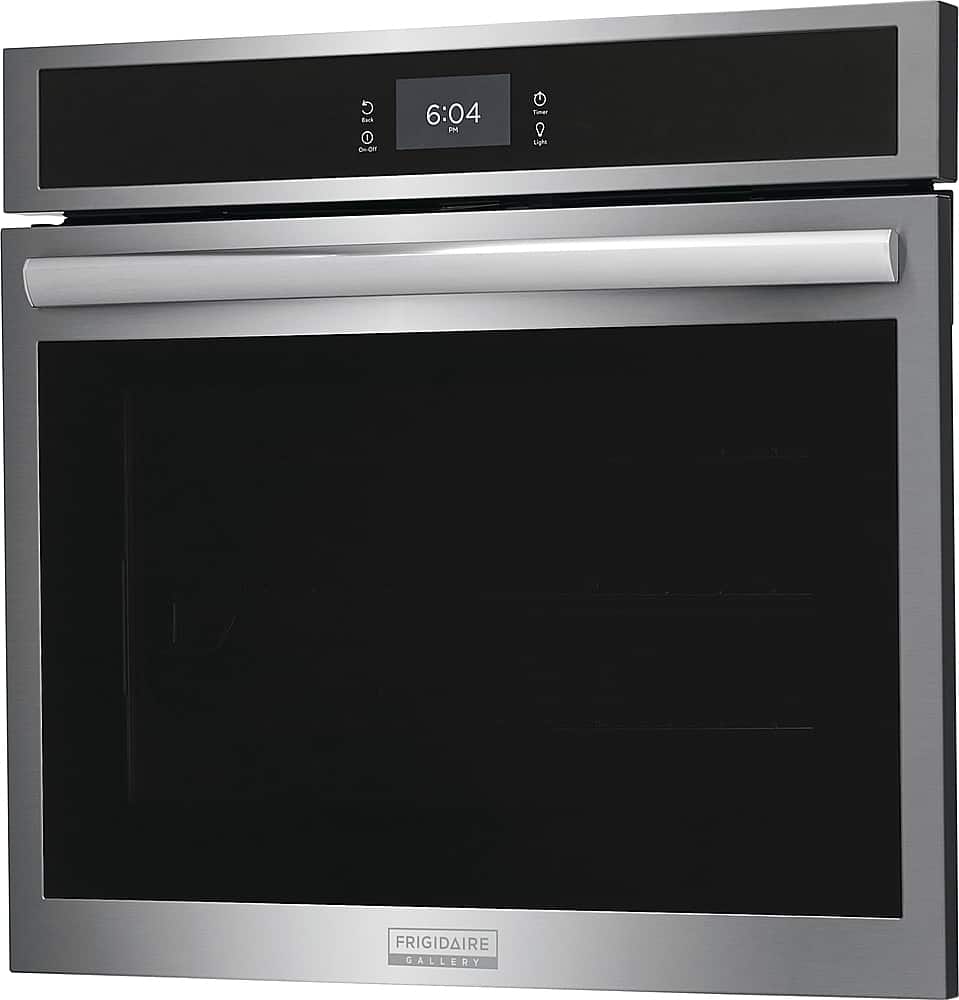 Left. Frigidaire - Gallery 30" Built-in Single Electric Wall Oven with Total Convection - Stainless Steel.