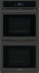 Frigidaire - 27" Double Electric Wall Oven with Fan Convection - Black - Front_Zoom