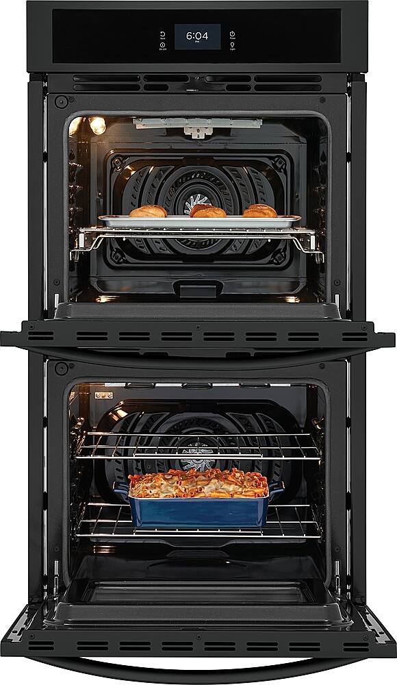 Alt View 13. Frigidaire - 27" Double Electric Wall Oven with Fan Convection - Black.