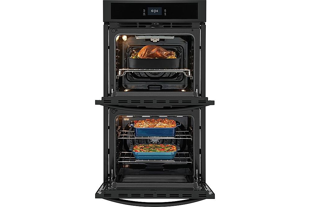 Alt View 14. Frigidaire - 27" Double Electric Wall Oven with Fan Convection - Black.