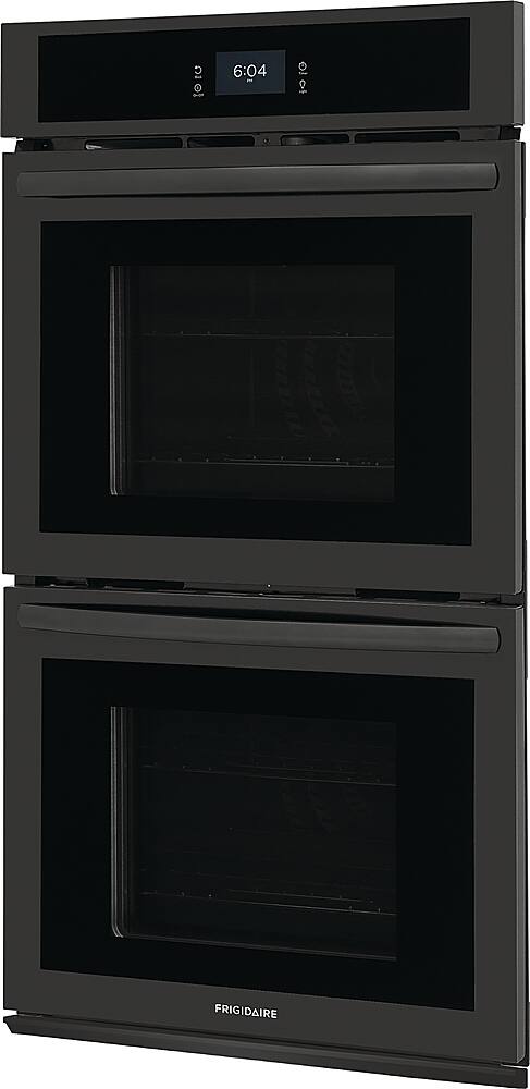 Left. Frigidaire - 27" Double Electric Wall Oven with Fan Convection - Black.