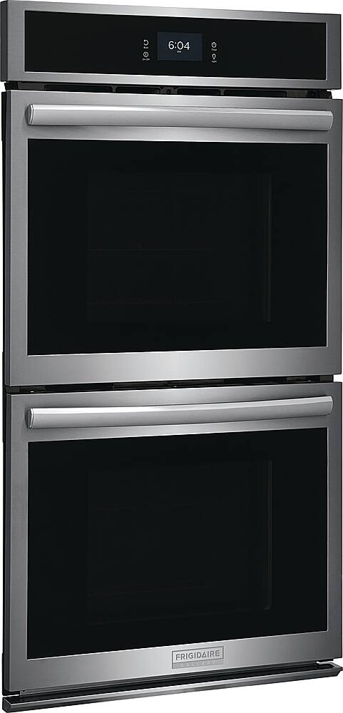 Angle. Frigidaire - Gallery 27" Double Electric Wall Oven with Total Convection - Stainless Steel.
