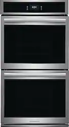 Frigidaire - Gallery 27" Double Electric Wall Oven with Total Convection - Stainless Steel - Front_Zoom