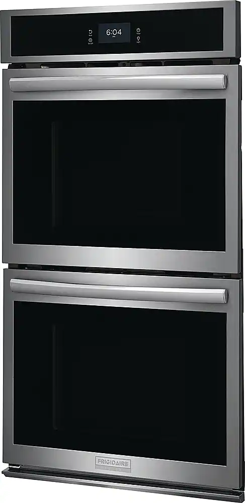 Left. Frigidaire - Gallery 27" Double Electric Wall Oven with Total Convection - Stainless Steel.